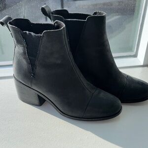 Toms Charcoal Ankle Booties